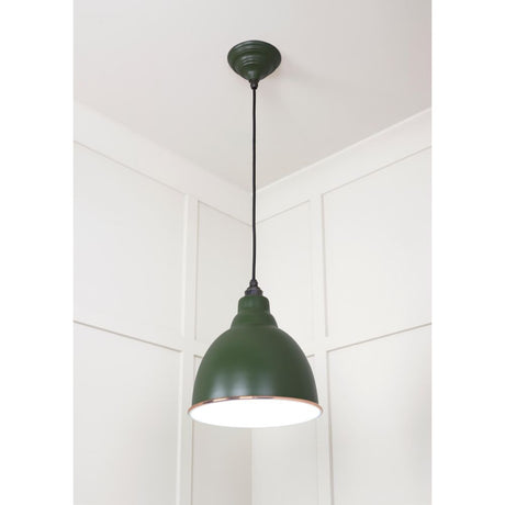 From The Anvil - White Gloss Brindley Pendant in Heath | Sku. 49507H | Trade Door Handles.