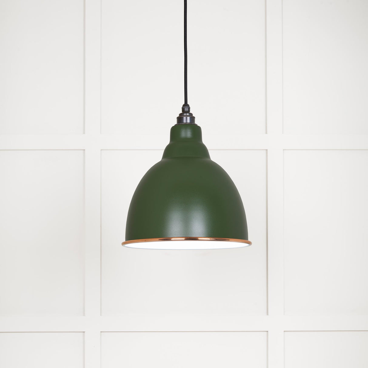 From The Anvil - White Gloss Brindley Pendant in Heath | Sku. 49507H | Trade Door Handles.