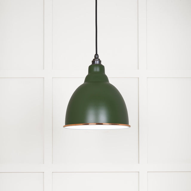 From The Anvil - White Gloss Brindley Pendant in Heath | Sku. 49507H | Trade Door Handles.