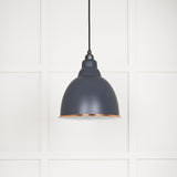 From The Anvil - White Gloss Brindley Pendant in Slate | Sku. 49507SL | Trade Door Handles.