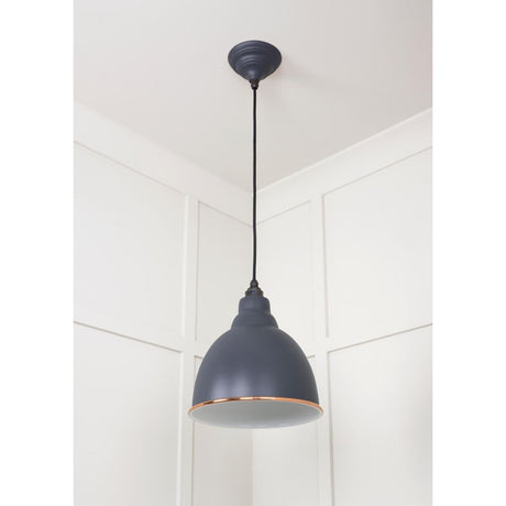 From The Anvil - White Gloss Brindley Pendant in Slate | Sku. 49507SL | Trade Door Handles.