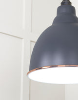 From The Anvil - White Gloss Brindley Pendant in Slate | Sku. 49507SL | Trade Door Handles.
