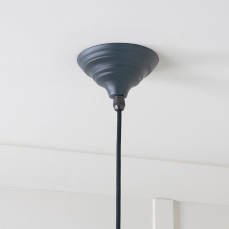 From The Anvil - White Gloss Brindley Pendant in Soot | Sku. 49507SO | Trade Door Handles.