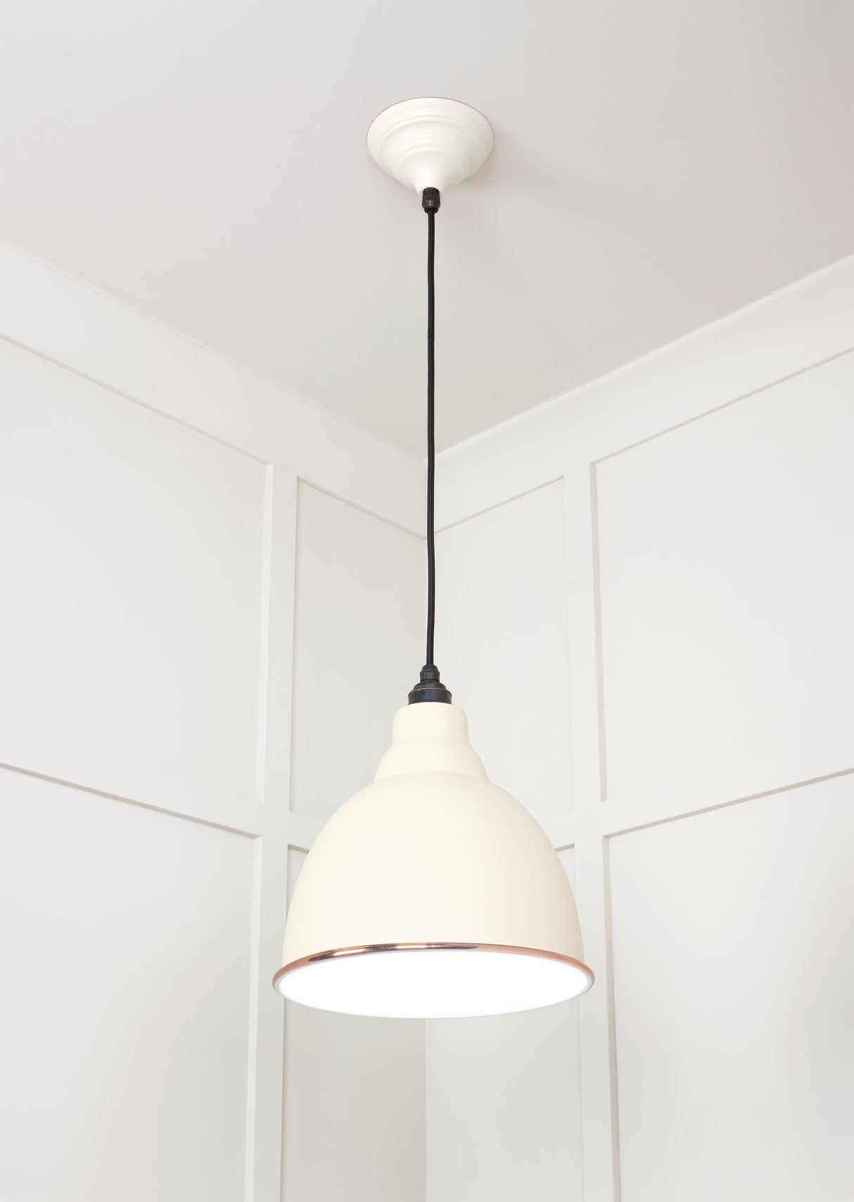 From The Anvil - White Gloss Brindley Pendant in Teasel | Sku. 49507TE | Trade Door Handles.