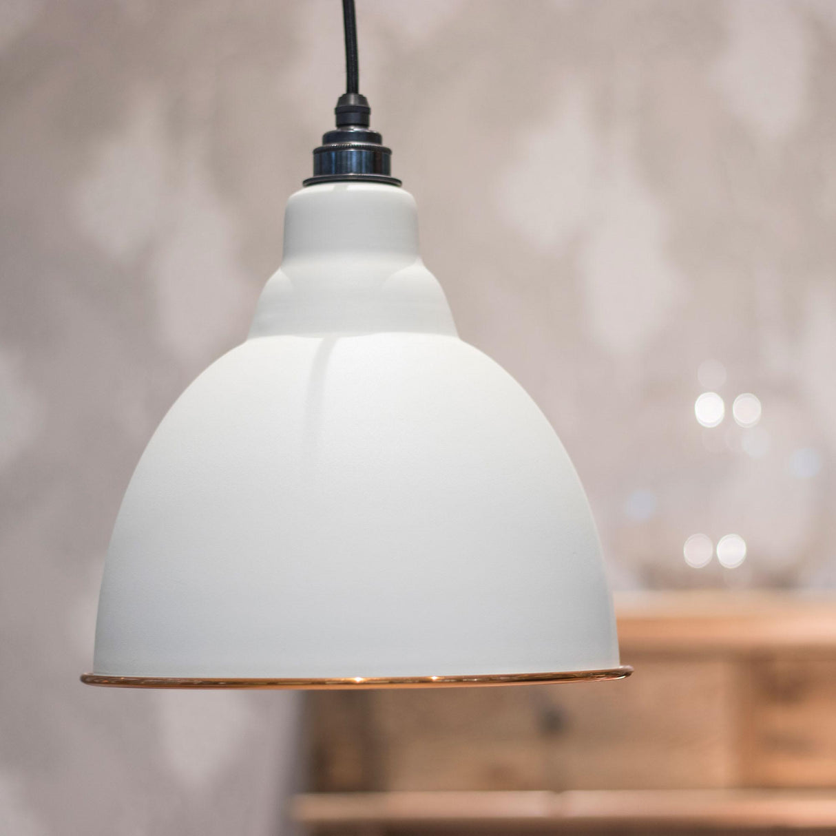 From The Anvil - White Gloss Brindley Pendant in Teasel | Sku. 49507TE | Trade Door Handles.