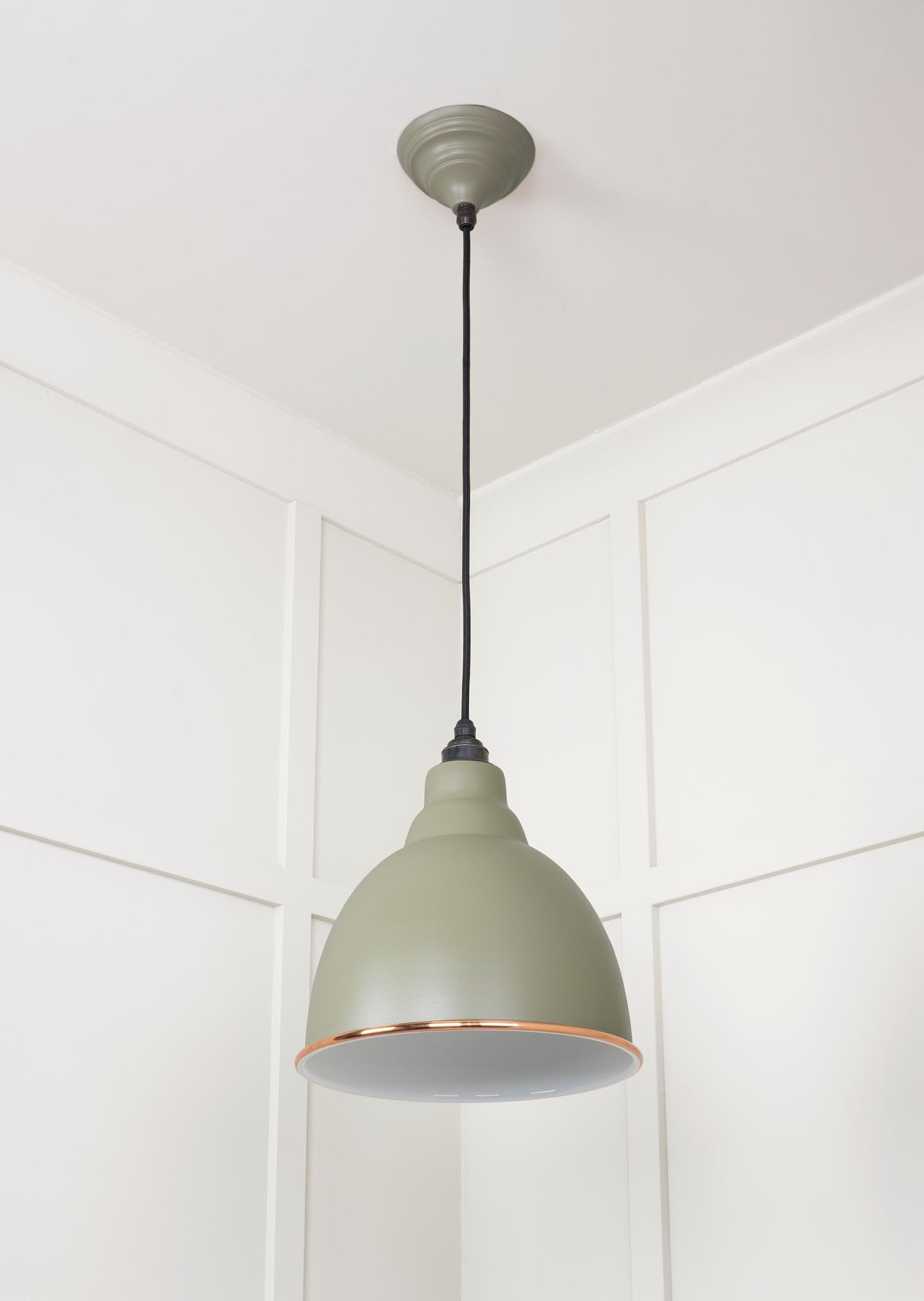 From The Anvil - White Gloss Brindley Pendant in Tump | Sku. 49507TU | Trade Door Handles.