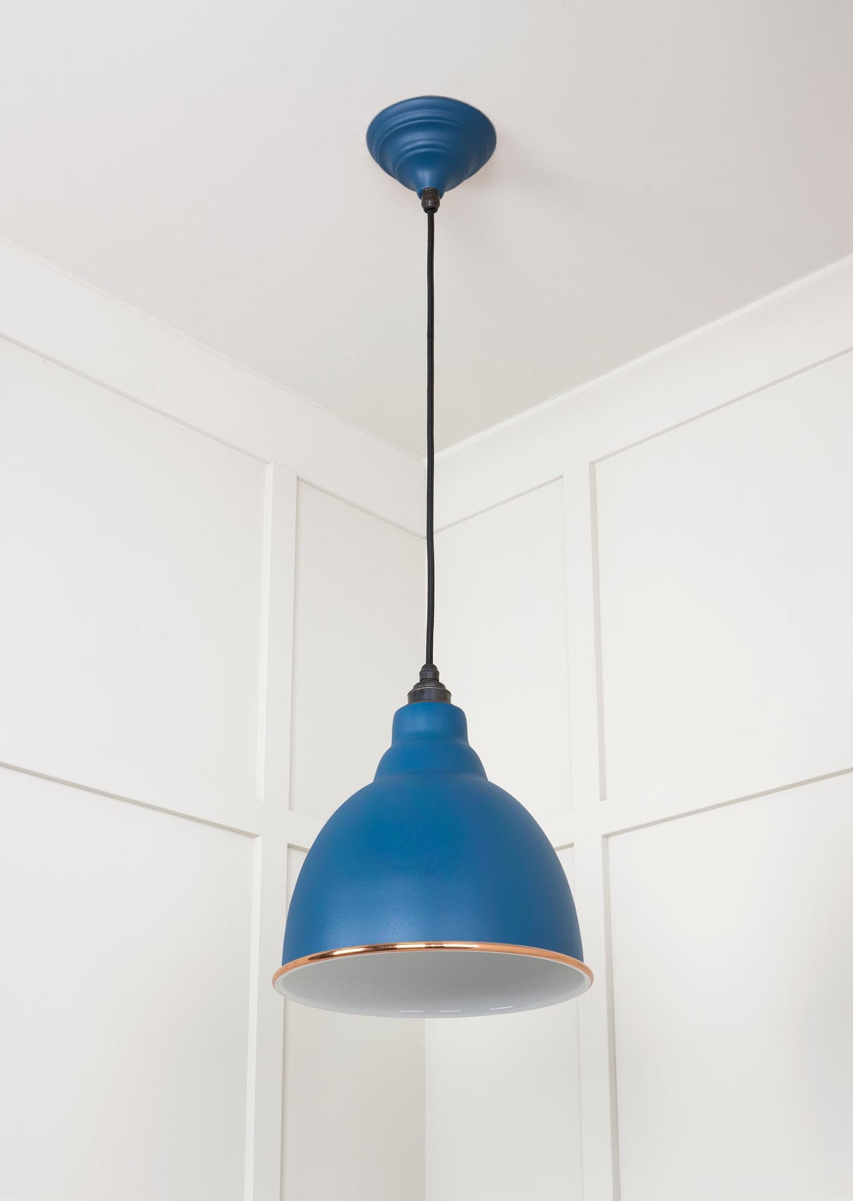 From The Anvil - White Gloss Brindley Pendant in Upstream | Sku. 49507U | Trade Door Handles.