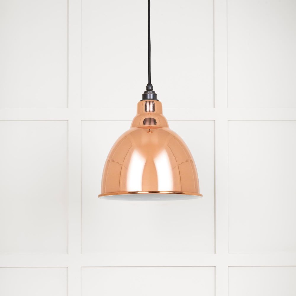 From The Anvil - White Gloss Brindley Pendant in Copper | Sku. 49507 | Trade Door Handles.
