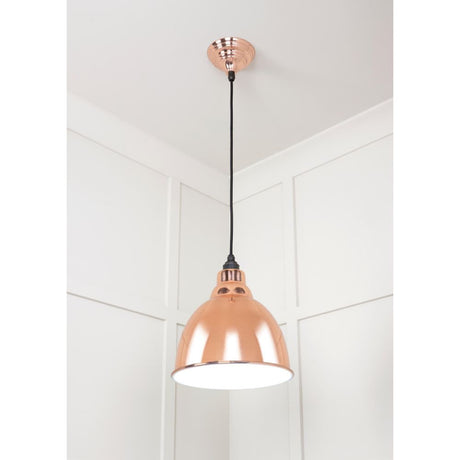 From The Anvil - White Gloss Brindley Pendant in Copper | Sku. 49507 | Trade Door Handles.