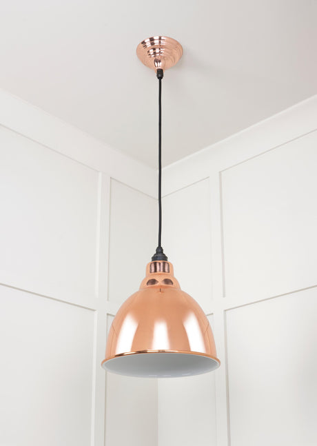 From The Anvil - White Gloss Brindley Pendant in Copper | Sku. 49507 | Trade Door Handles.