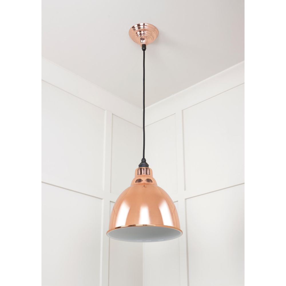 From The Anvil - White Gloss Brindley Pendant in Copper | Sku. 49507 | Trade Door Handles.