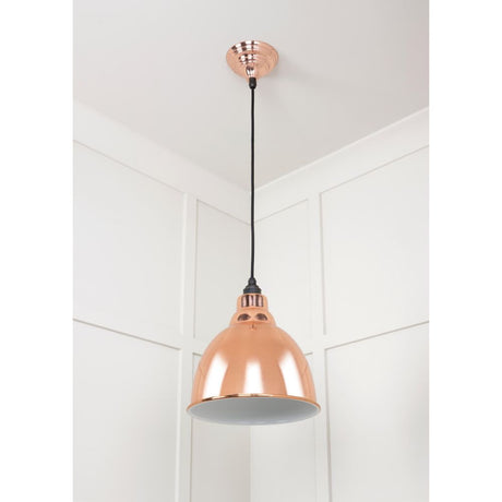From The Anvil - White Gloss Brindley Pendant in Copper | Sku. 49507 | Trade Door Handles.