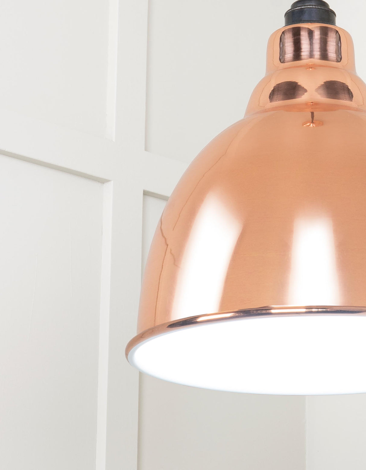 From The Anvil - White Gloss Brindley Pendant in Copper | Sku. 49507 | Trade Door Handles.