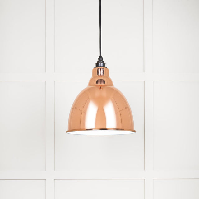 From The Anvil - White Gloss Brindley Pendant in Copper | Sku. 49507 | Trade Door Handles.