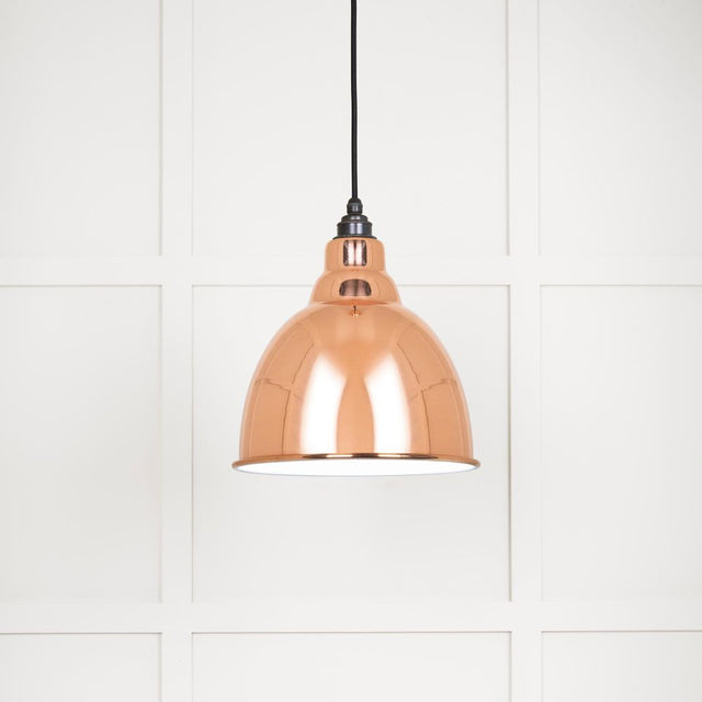 From The Anvil - White Gloss Brindley Pendant in Copper | Sku. 49507 | Trade Door Handles.