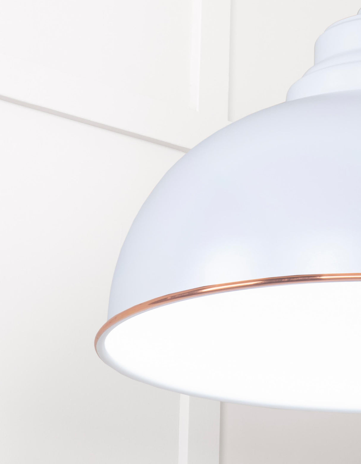 From The Anvil - White Gloss Harborne Pendant in Birch | Sku. 49508BI | Trade Door Handles.