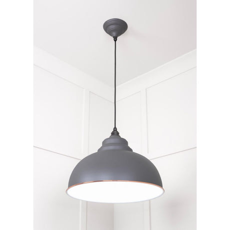 From The Anvil - White Gloss Harborne Pendant in Bluff | Sku. 49508BL | Trade Door Handles.