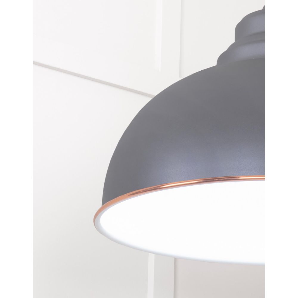 From The Anvil - White Gloss Harborne Pendant in Bluff | Sku. 49508BL | Trade Door Handles.