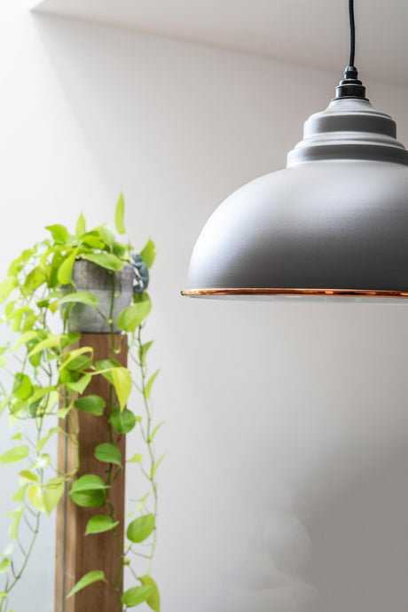 From The Anvil - White Gloss Harborne Pendant in Bluff | Sku. 49508BL | Trade Door Handles.