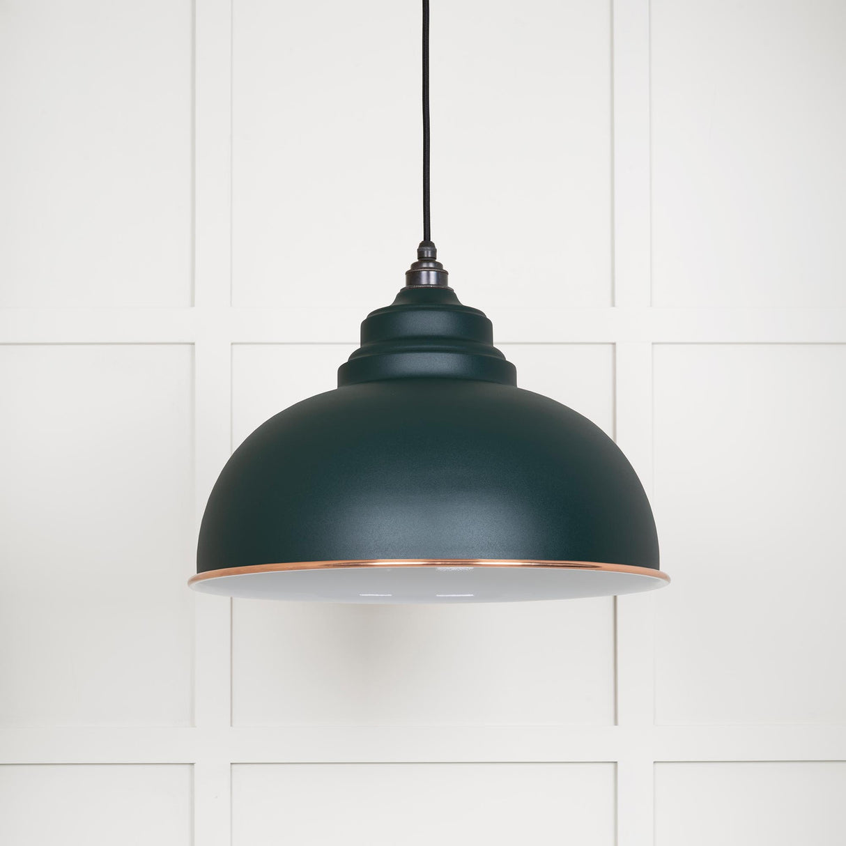 From The Anvil - White Gloss Harborne Pendant in Dingle | Sku. 49508DI | Trade Door Handles.