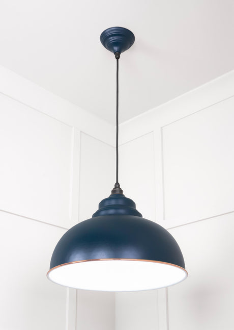 From The Anvil - White Gloss Harborne Pendant in Dusk | Sku. 49508DU | Trade Door Handles.