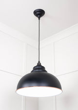 From The Anvil - White Gloss Harborne Pendant in Elan Black | Sku. 49508EB | Trade Door Handles.