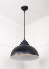From The Anvil - White Gloss Harborne Pendant in Elan Black | Sku. 49508EB | Trade Door Handles.