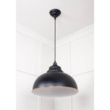 From The Anvil - White Gloss Harborne Pendant in Elan Black | Sku. 49508EB | Trade Door Handles.