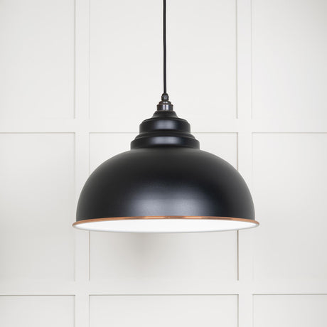 From The Anvil - White Gloss Harborne Pendant in Elan Black | Sku. 49508EB | Trade Door Handles.