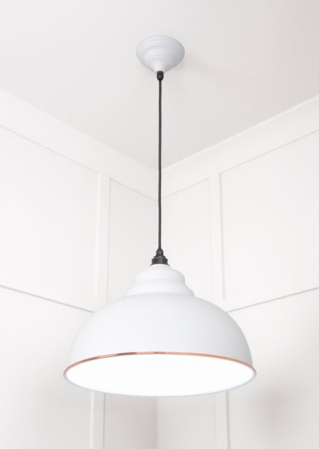 From The Anvil - White Gloss Harborne Pendant in Flock | Sku. 49508F | Trade Door Handles.