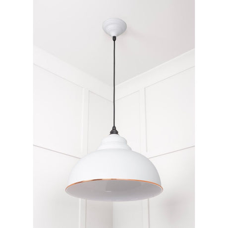 From The Anvil - White Gloss Harborne Pendant in Flock | Sku. 49508F | Trade Door Handles.
