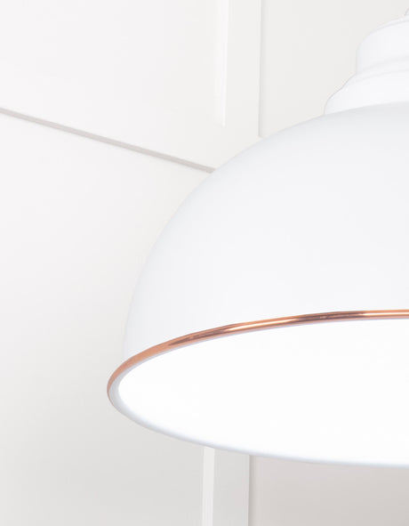 From The Anvil - White Gloss Harborne Pendant in Flock | Sku. 49508F | Trade Door Handles.
