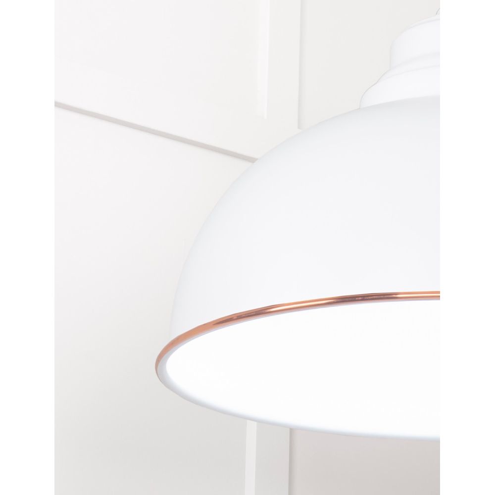 From The Anvil - White Gloss Harborne Pendant in Flock | Sku. 49508F | Trade Door Handles.