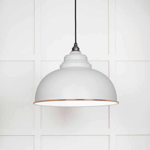 From The Anvil - White Gloss Harborne Pendant in Flock | Sku. 49508F | Trade Door Handles.