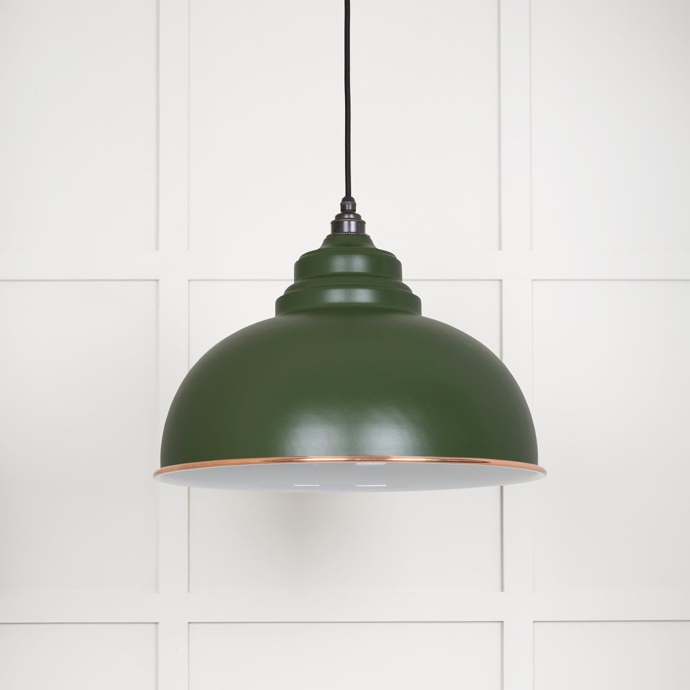 From The Anvil - White Gloss Harborne Pendant in Heath | Sku. 49508H | Trade Door Handles.