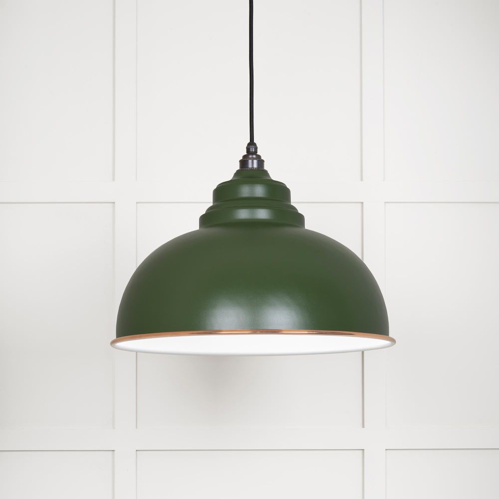 From The Anvil - White Gloss Harborne Pendant in Heath | Sku. 49508H | Trade Door Handles.
