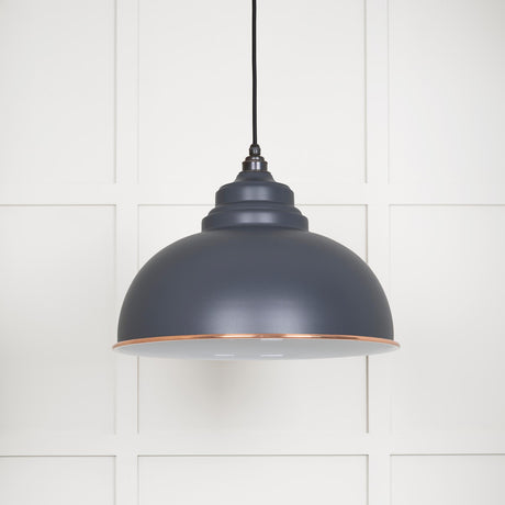 From The Anvil - White Gloss Harborne Pendant in Slate | Sku. 49508SL | Trade Door Handles.