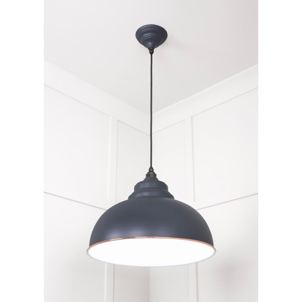 From The Anvil - White Gloss Harborne Pendant in Slate | Sku. 49508SL | Trade Door Handles.