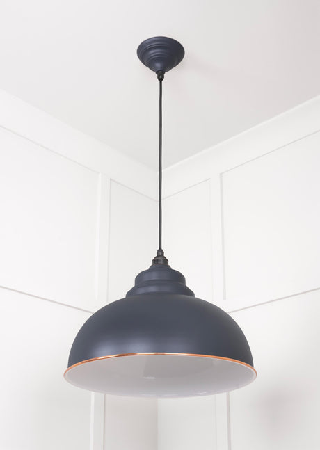 From The Anvil - White Gloss Harborne Pendant in Slate | Sku. 49508SL | Trade Door Handles.