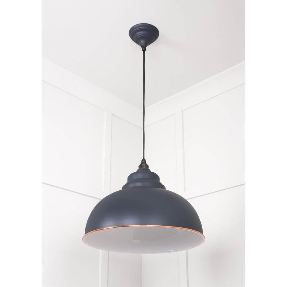 From The Anvil - White Gloss Harborne Pendant in Slate | Sku. 49508SL | Trade Door Handles.
