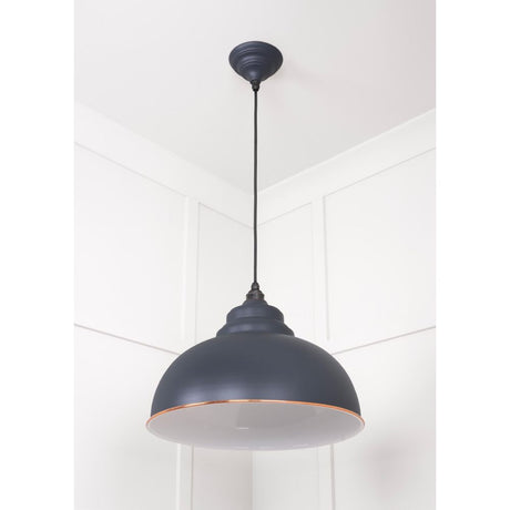From The Anvil - White Gloss Harborne Pendant in Slate | Sku. 49508SL | Trade Door Handles.
