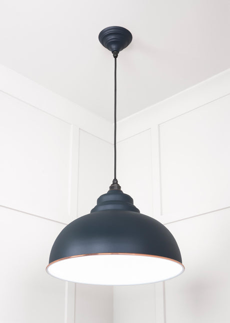 From The Anvil - White Gloss Harborne Pendant in Soot | Sku. 49508SO | Trade Door Handles.
