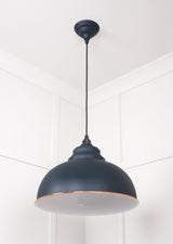 From The Anvil - White Gloss Harborne Pendant in Soot | Sku. 49508SO | Trade Door Handles.
