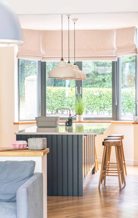 From The Anvil - White Gloss Harborne Pendant in Teasel | Sku. 49508TE | Trade Door Handles.