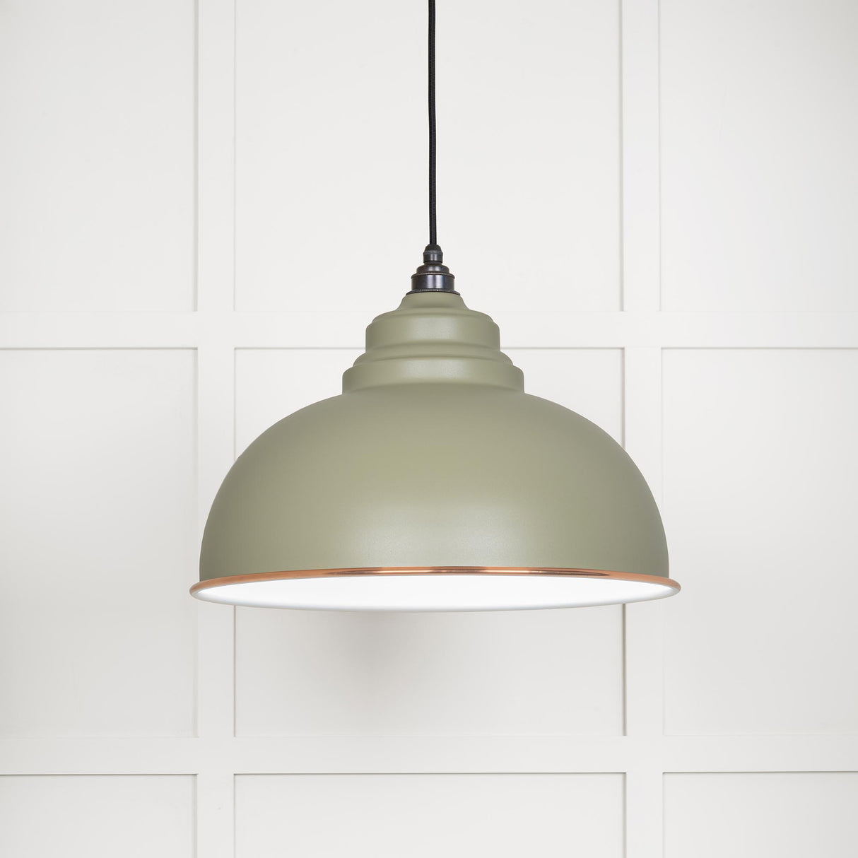From The Anvil - White Gloss Harborne Pendant in Tump | Sku. 49508TU | Trade Door Handles.