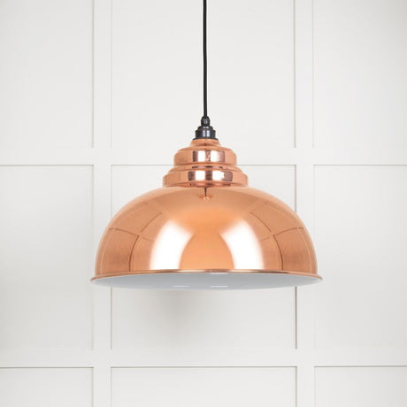 From The Anvil - White Gloss Harborne Pendant in Copper | Sku. 49508 | Trade Door Handles.