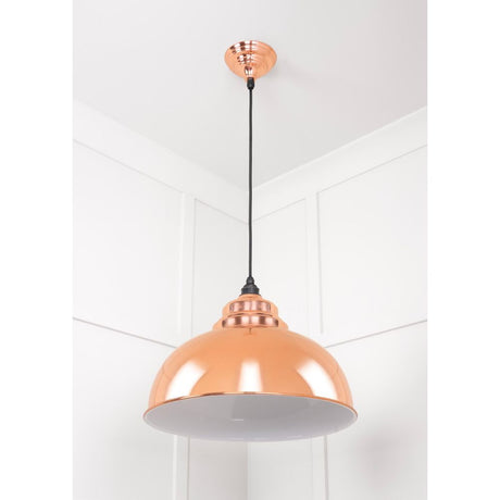 From The Anvil - White Gloss Harborne Pendant in Copper | Sku. 49508 | Trade Door Handles.