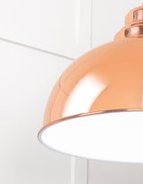 From The Anvil - White Gloss Harborne Pendant in Copper | Sku. 49508 | Trade Door Handles.