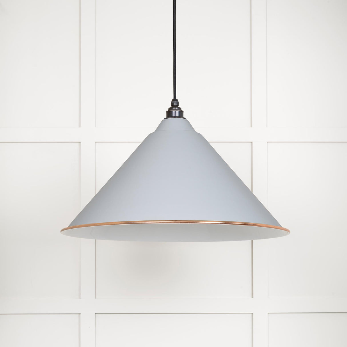 From The Anvil - White Gloss Hockley Pendant in Birch | Sku. 49510BI | Trade Door Handles.