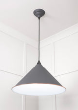 From The Anvil - White Gloss Hockley Pendant in Bluff | Sku. 49510BL | Trade Door Handles.